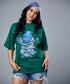 Angry Owl Printed Oversized Tshirt